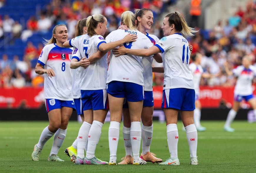 England women celebrate